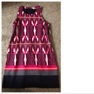 Crown & Ivy Dress NWT Hot Pink Navy White